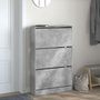 Voir la diapositive 3 : VIDAXL Armoire a chaussures gris beton 80x21x125,5cm bois d'ingenierie