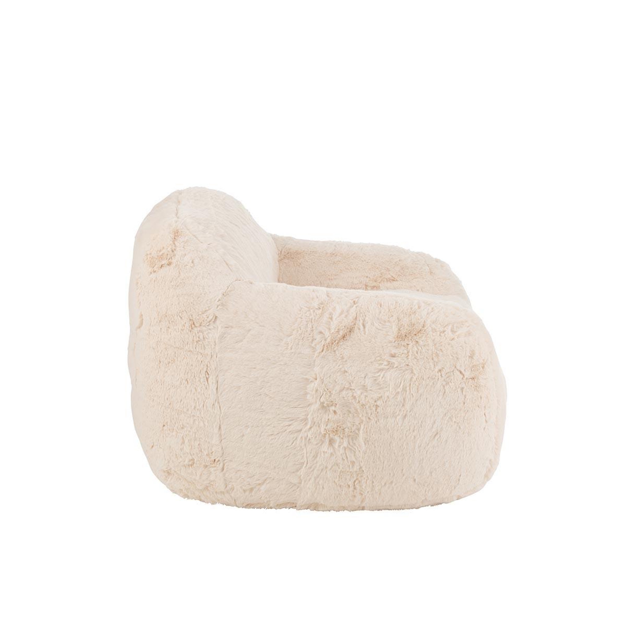 Voir la diapositive 3 : J-LINE Fauteuil en tissu  cutie  99cm crème