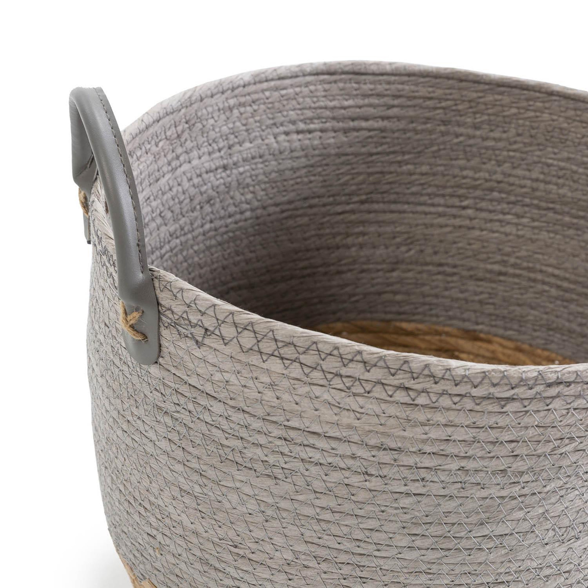Voir la diapositive 4 : VS VENTA-STOCK Set de 3 paniers Neves fibre naturelle et papier, gris/naturel