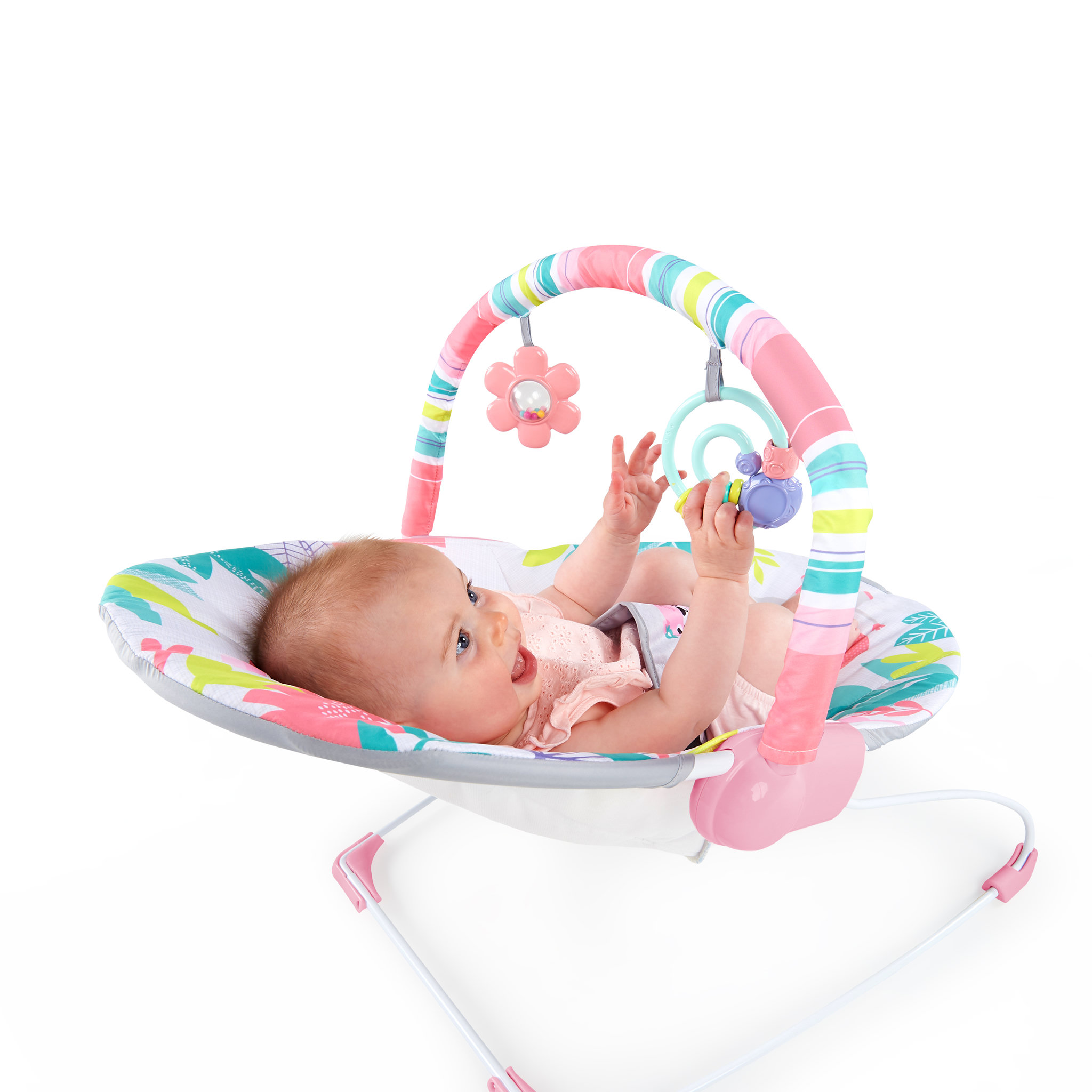 Voir la diapositive 4 : Bright Starts Transat bébé vibrant Flamingo Vibes