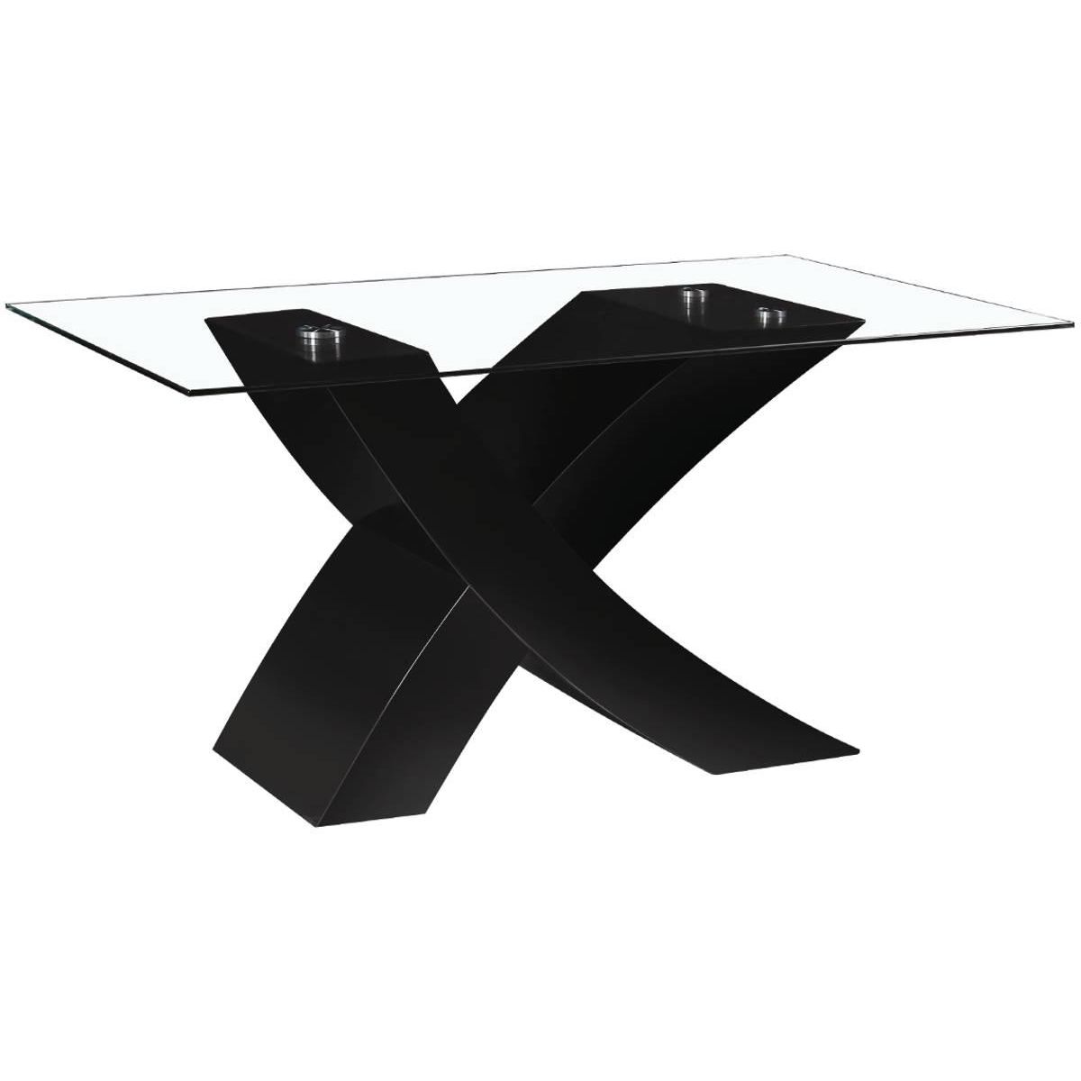 Habitat et Jardin Table repas  Mona  - 150 x 90 x 74 cm - Noir