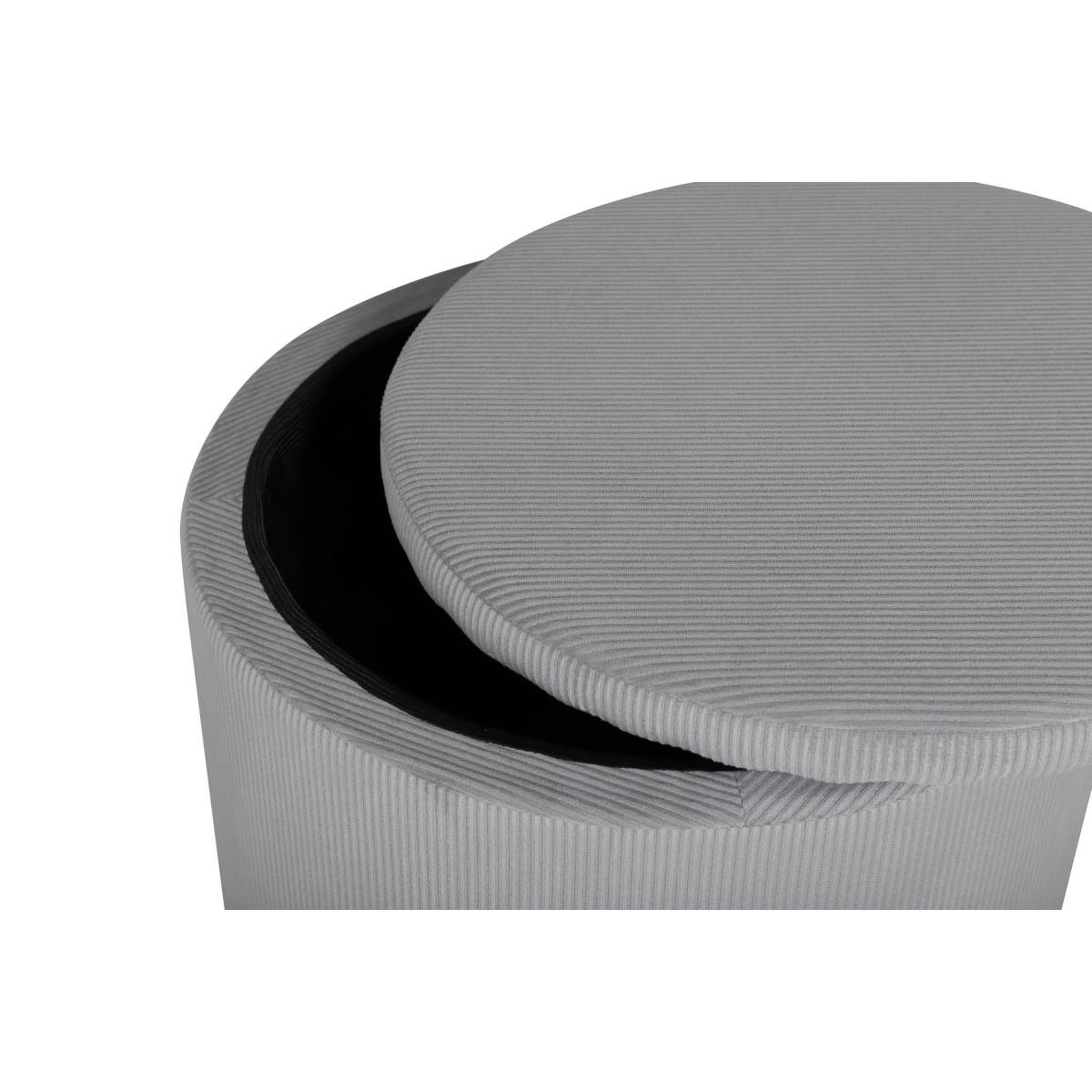 Voir la diapositive 3 : Paris Prix Pouf coffre en velours côtelé  dunken  51cm gris