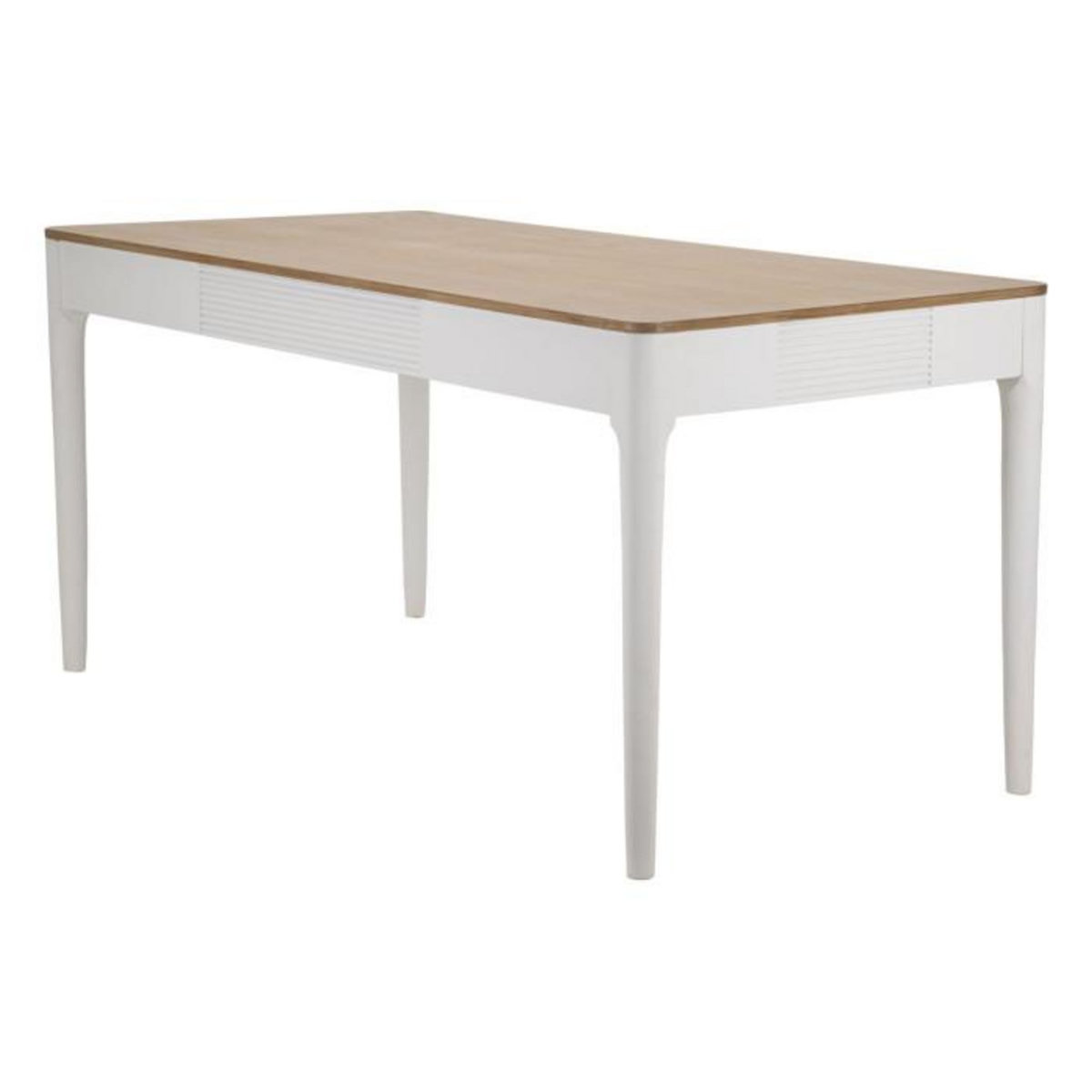 Paris Prix Table à Manger en Bois  Matera  180cm Blanc & Naturel