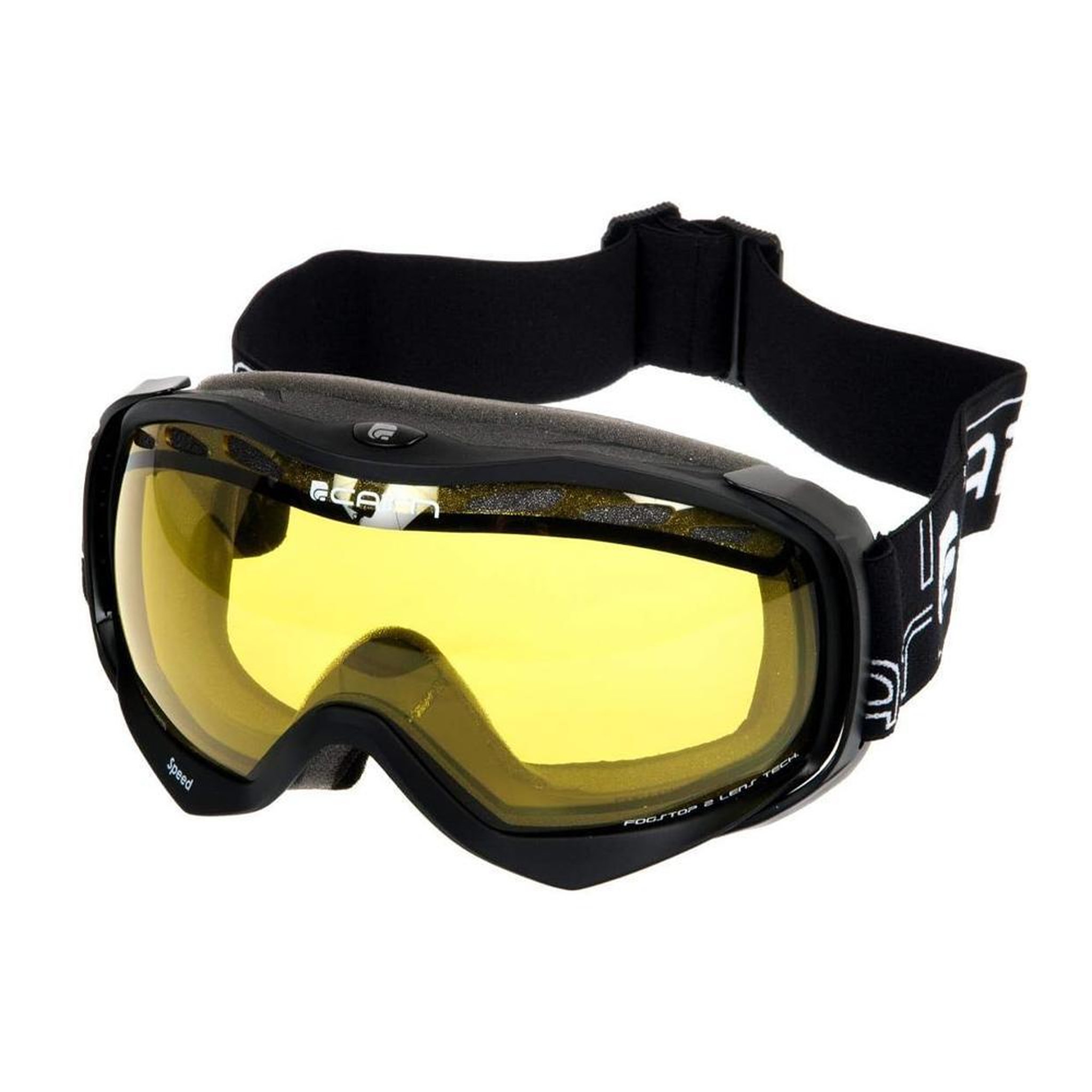 Voir la diapositive 1 : CAIRN Masque de ski noir/jaune homme/femme cairn speed spx1