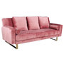Voir la diapositive 1 : Paris Prix Canapé Convertible Velours  Albine  210cm Rose