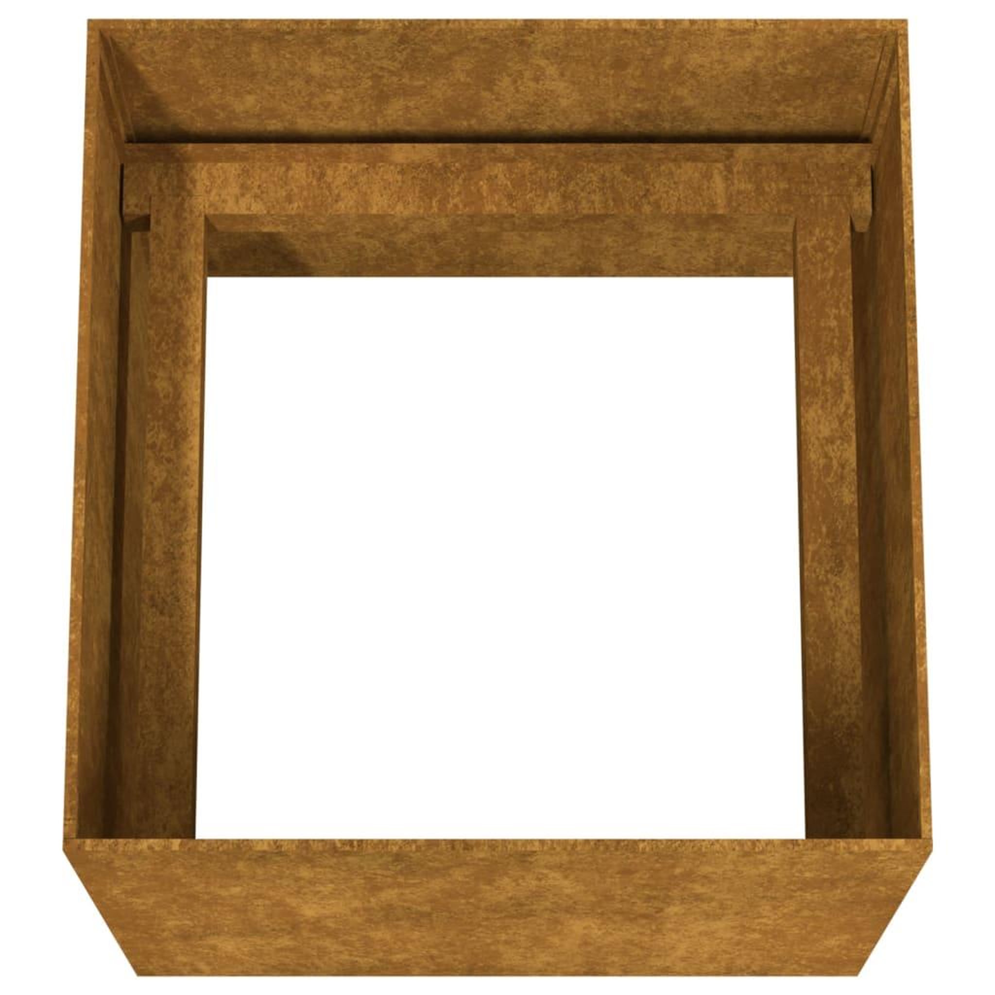 Voir la diapositive 4 : VIDAXL Jardiniere 40x41x40 cm acier corten