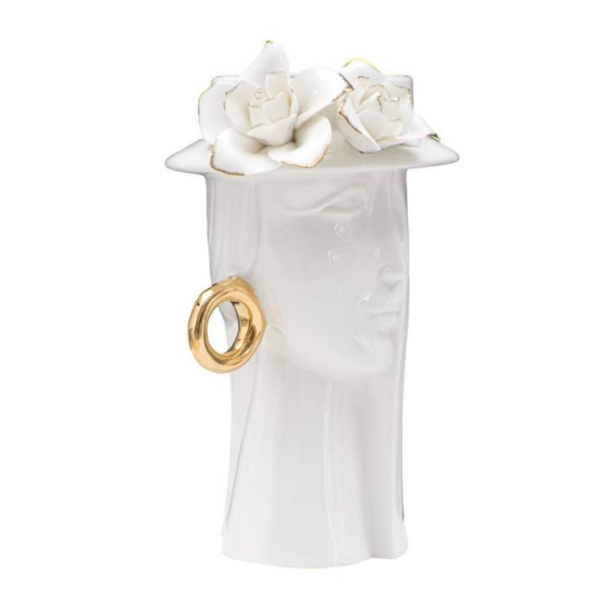 Paris Prix Vase Déco en Porcelaine  Woman Elegant  23cm Blanc