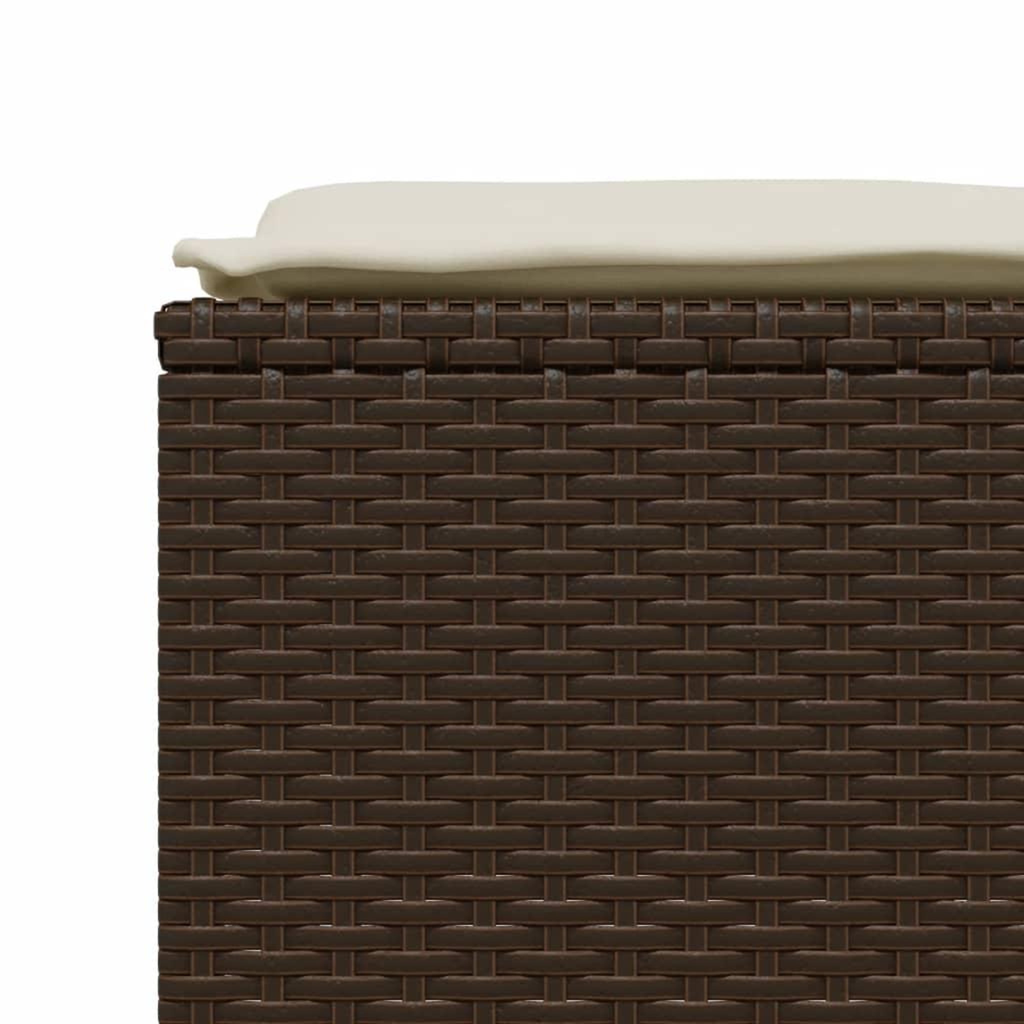 Voir la diapositive 5 : VIDAXL Salon de jardin avec coussins 5 pcs marron resine tressee