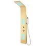 Voir la diapositive 3 : VIDAXL Systeme de panneau de douche acier inoxydable dore incurve