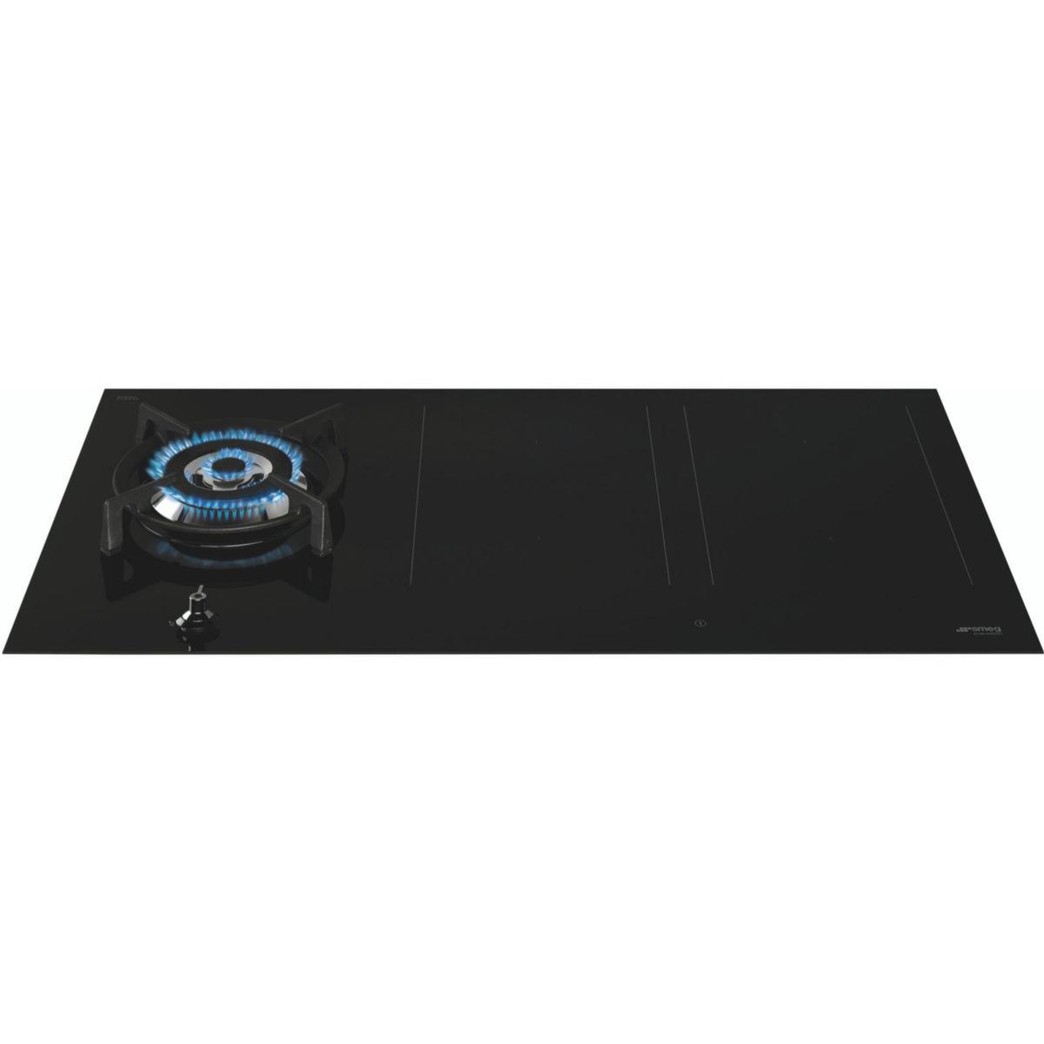 Voir la diapositive 3 : SMEG Plaque mixte induction gaz pm3953d