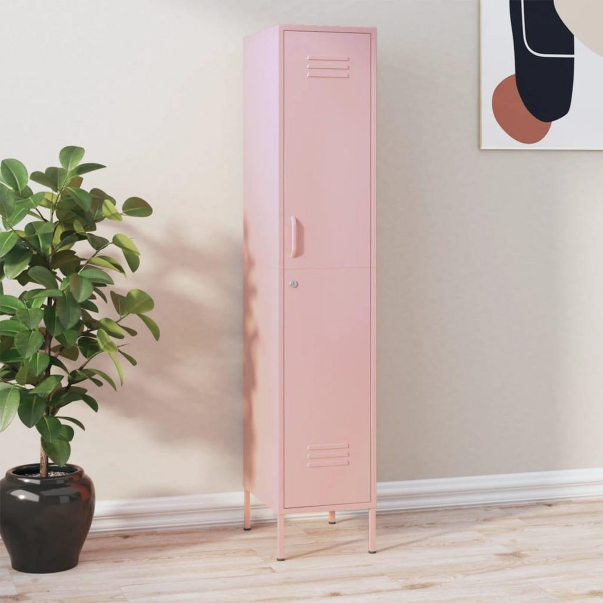 VIDAXL Armoire a casiers Rose 35x46x180 cm Acier