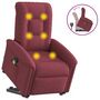 Voir la diapositive 1 : VIDAXL Fauteuil inclinable de massage Rouge bordeaux Tissu
