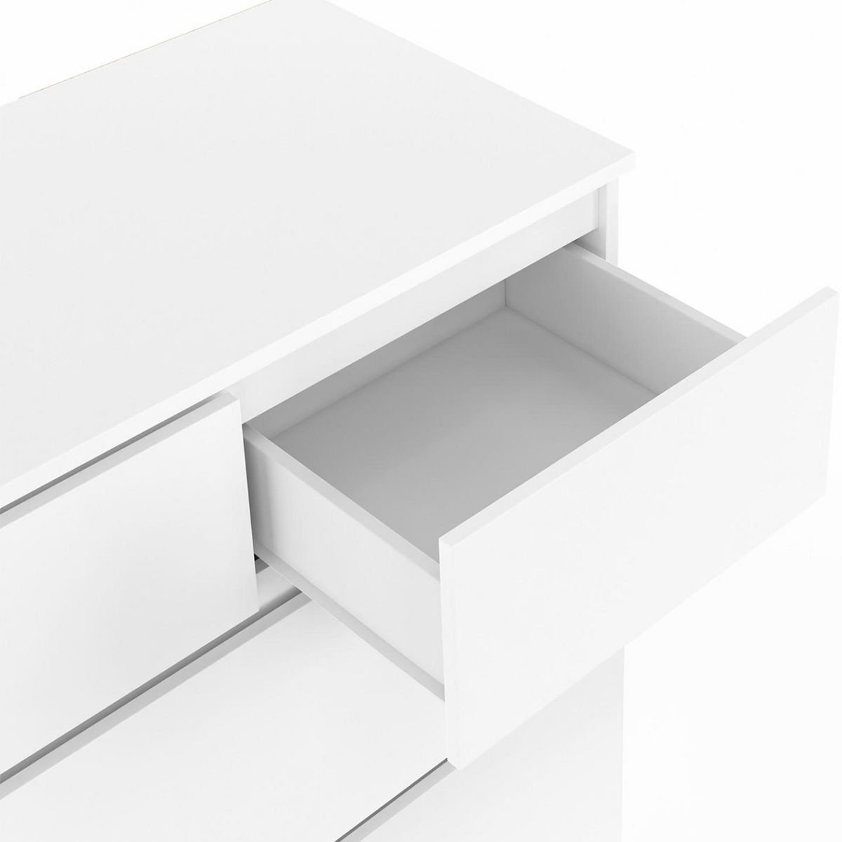 ID MARKET Commode 8 tiroirs TOMI 160 cm bois blanc