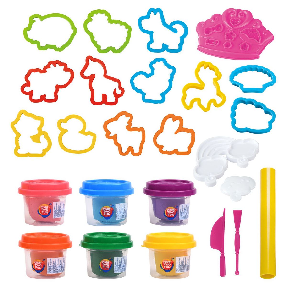 One Two Fun Kit pâte à modeler animaux magiques