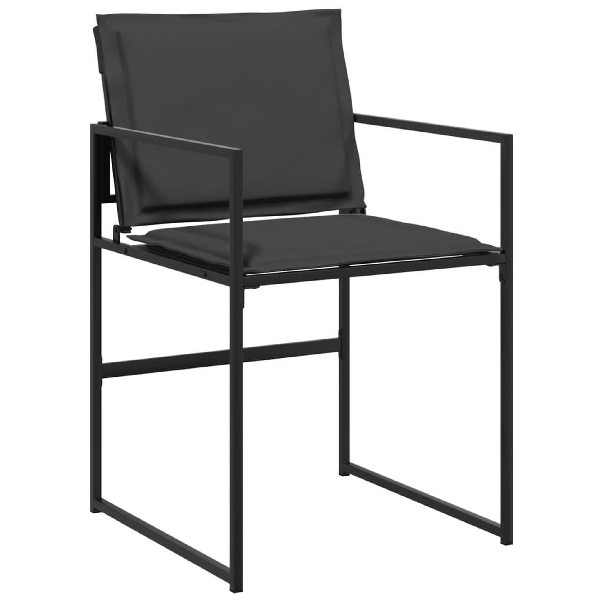 Voir la diapositive 4 : VIDAXL Ensemble a manger de jardin avec coussins 5 pcs noir textilene