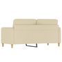 Voir la diapositive 5 : VIDAXL Canape a 2 places Creme 140 cm Tissu
