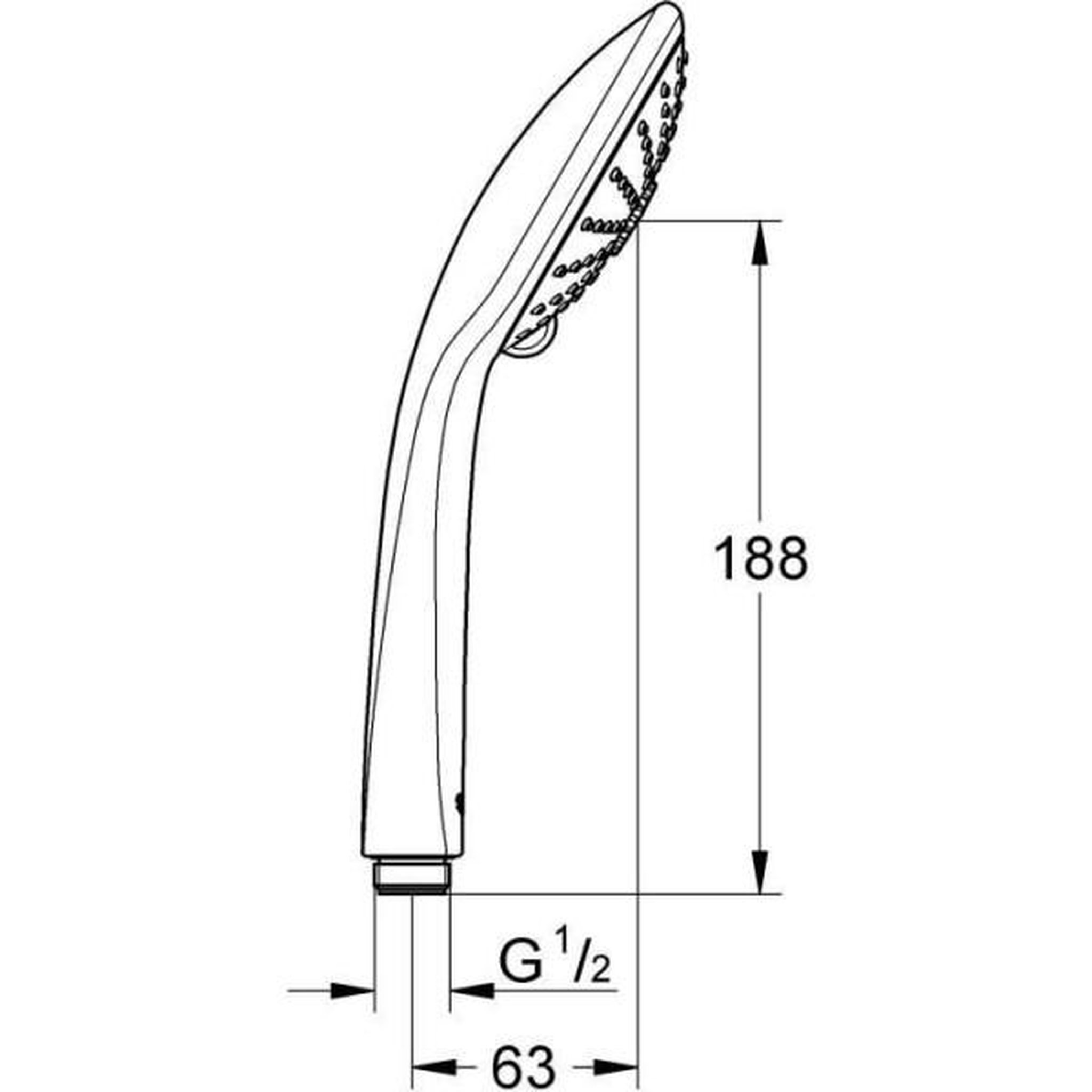 Voir la diapositive 4 : Grohe Douchette 3 jets - GROHE - Vitalio Joy 110 Massage - Chromé - Economie d'eau