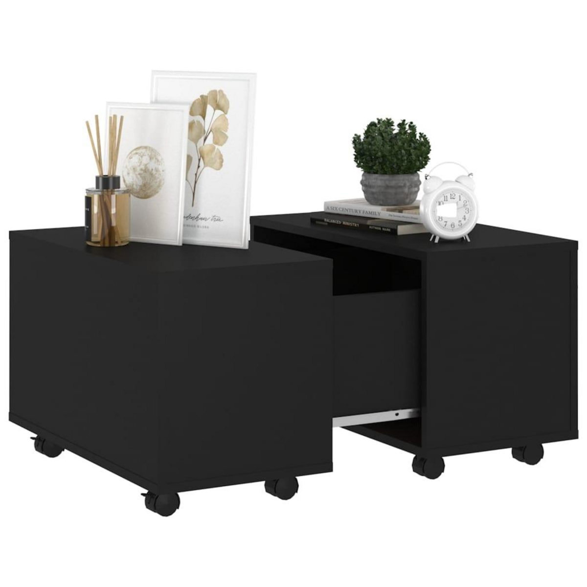 VIDAXL Table basse noir 60x60x38 cm bois d'ingenierie