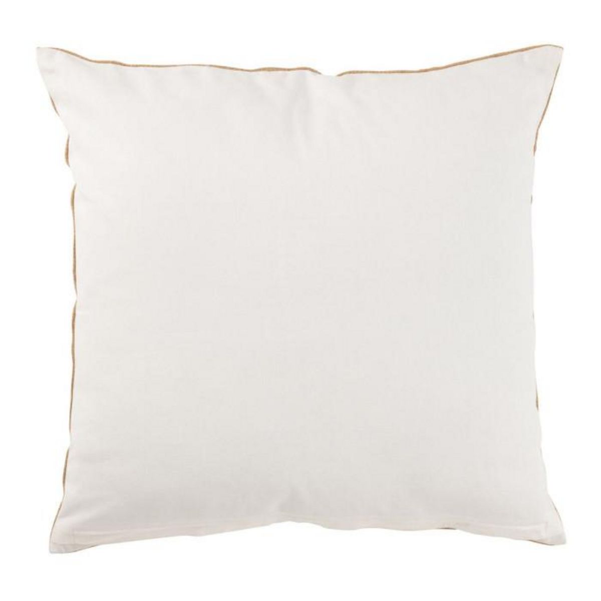 Paris Prix Coussin Déco Jute  Eléphant  60x60cm Beige & Blanc