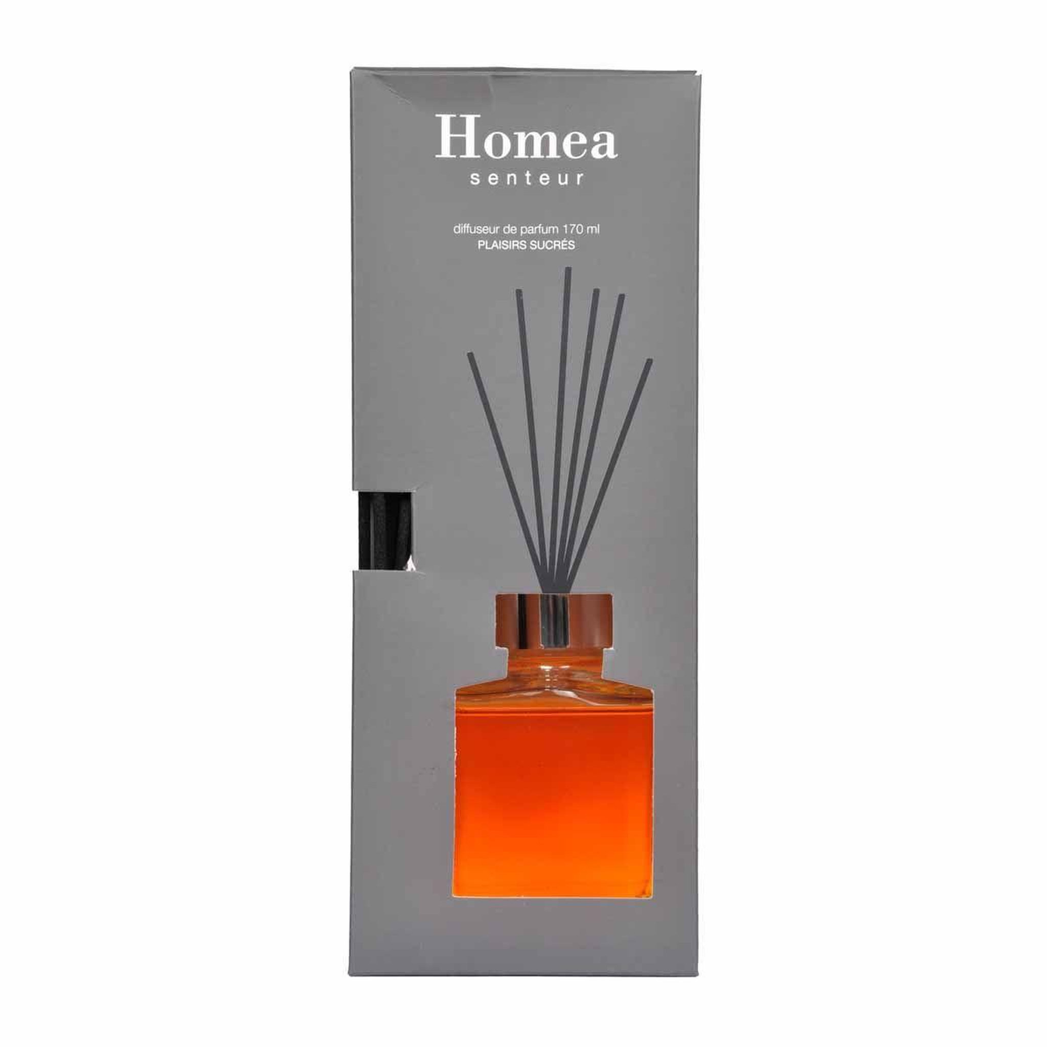 Voir la diapositive 2 : HOMEA Diffuseur de parfum  carré  170ml plaisirs sucrés