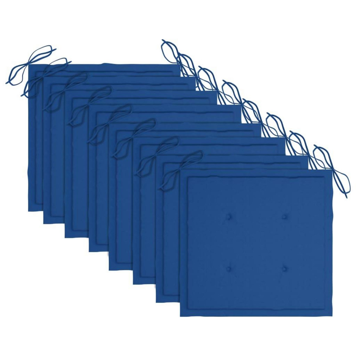 VIDAXL Chaises de jardin et coussins lot de 8 Bois acacia solide Gris