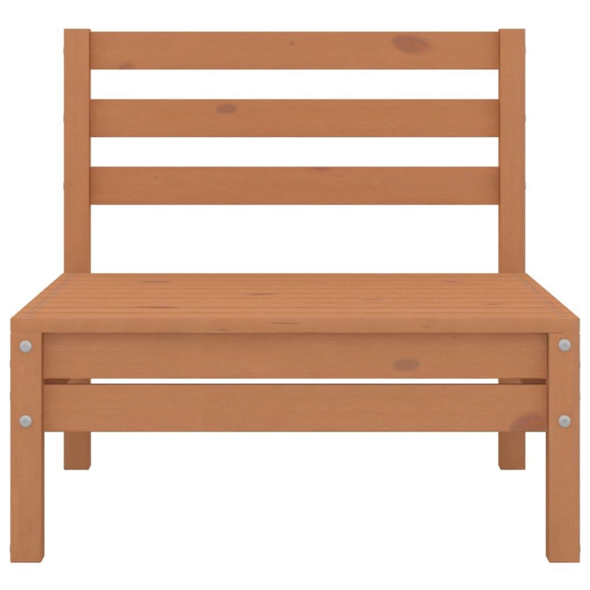 VIDAXL Salon de jardin 5 pcs Marron miel Bois de pin massif