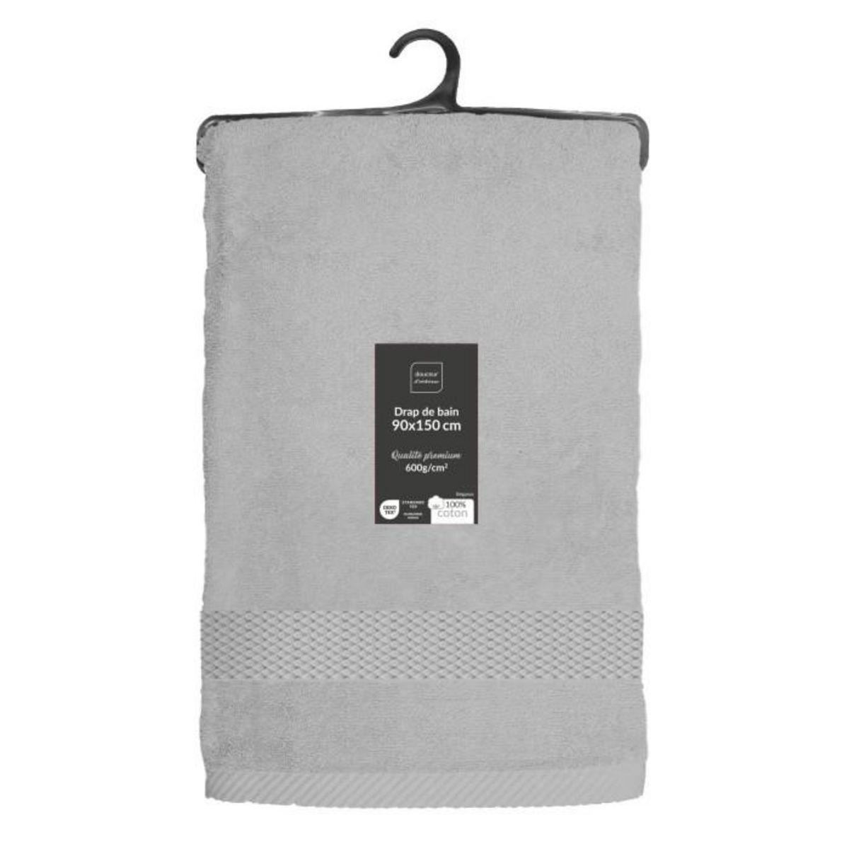 Paris Prix Drap de Bain  Elegance  90x150cm Gris Perle