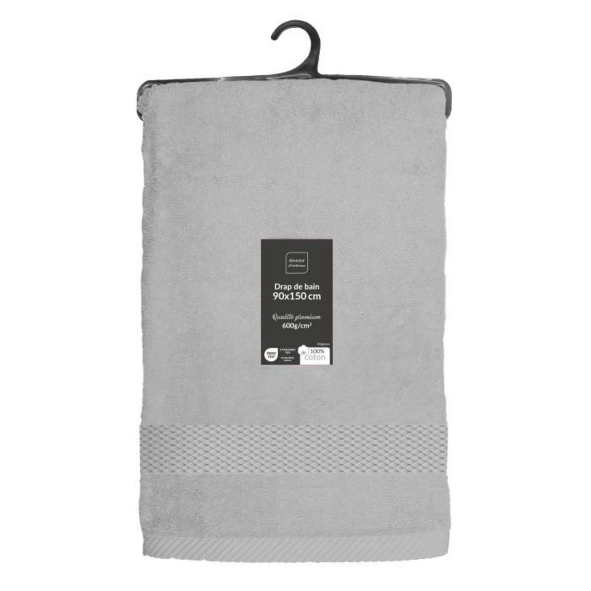 Paris Prix Drap de Bain  Elegance  90x150cm Gris Perle