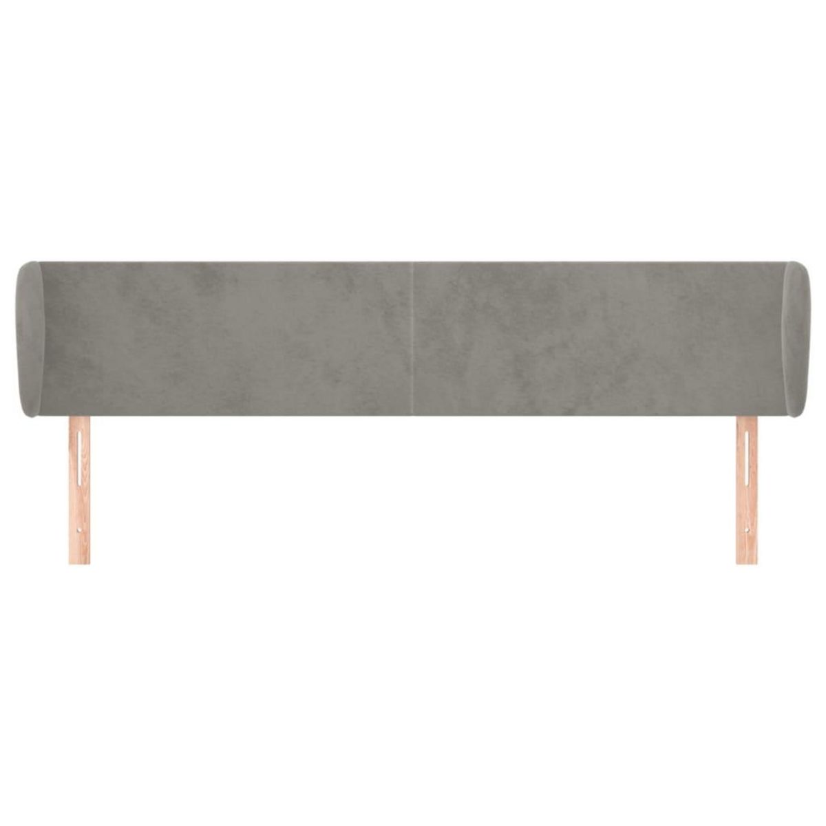 VIDAXL Tete de lit avec oreilles Gris clair 203x23x78/88 cm Velours