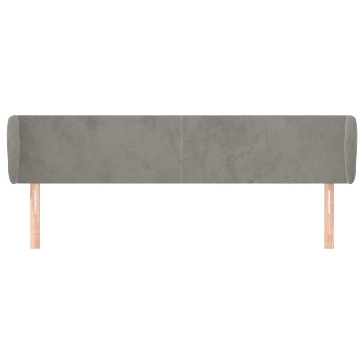 VIDAXL Tete de lit avec oreilles Gris clair 203x23x78/88 cm Velours
