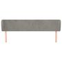 Voir la diapositive 3 : VIDAXL Tete de lit avec oreilles Gris clair 203x23x78/88 cm Velours
