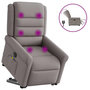 Voir la diapositive 1 : VIDAXL Fauteuil inclinable de massage electrique Taupe Tissu