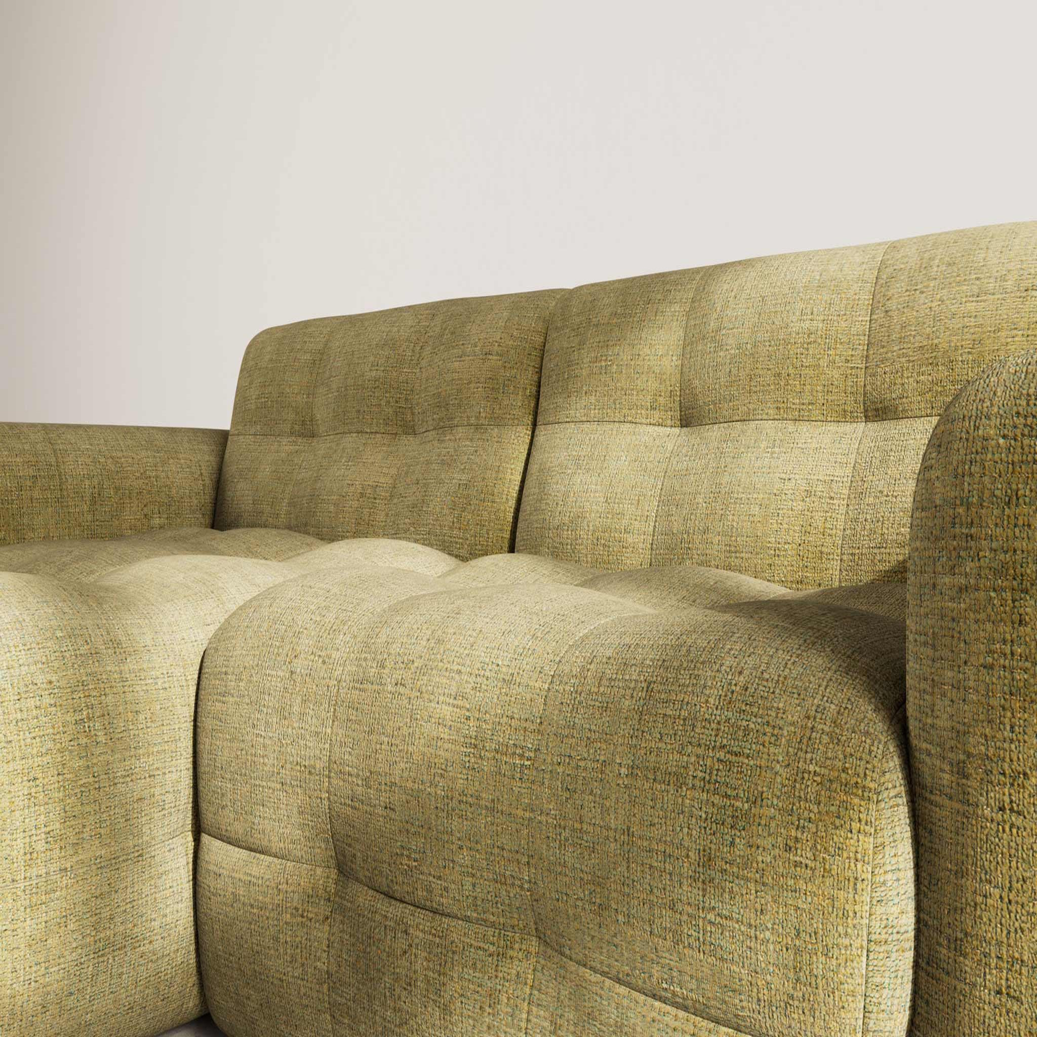 Voir la diapositive 4 : BEST MOBILIER Diane - canapé d'angle gauche 4 places en velours texturé