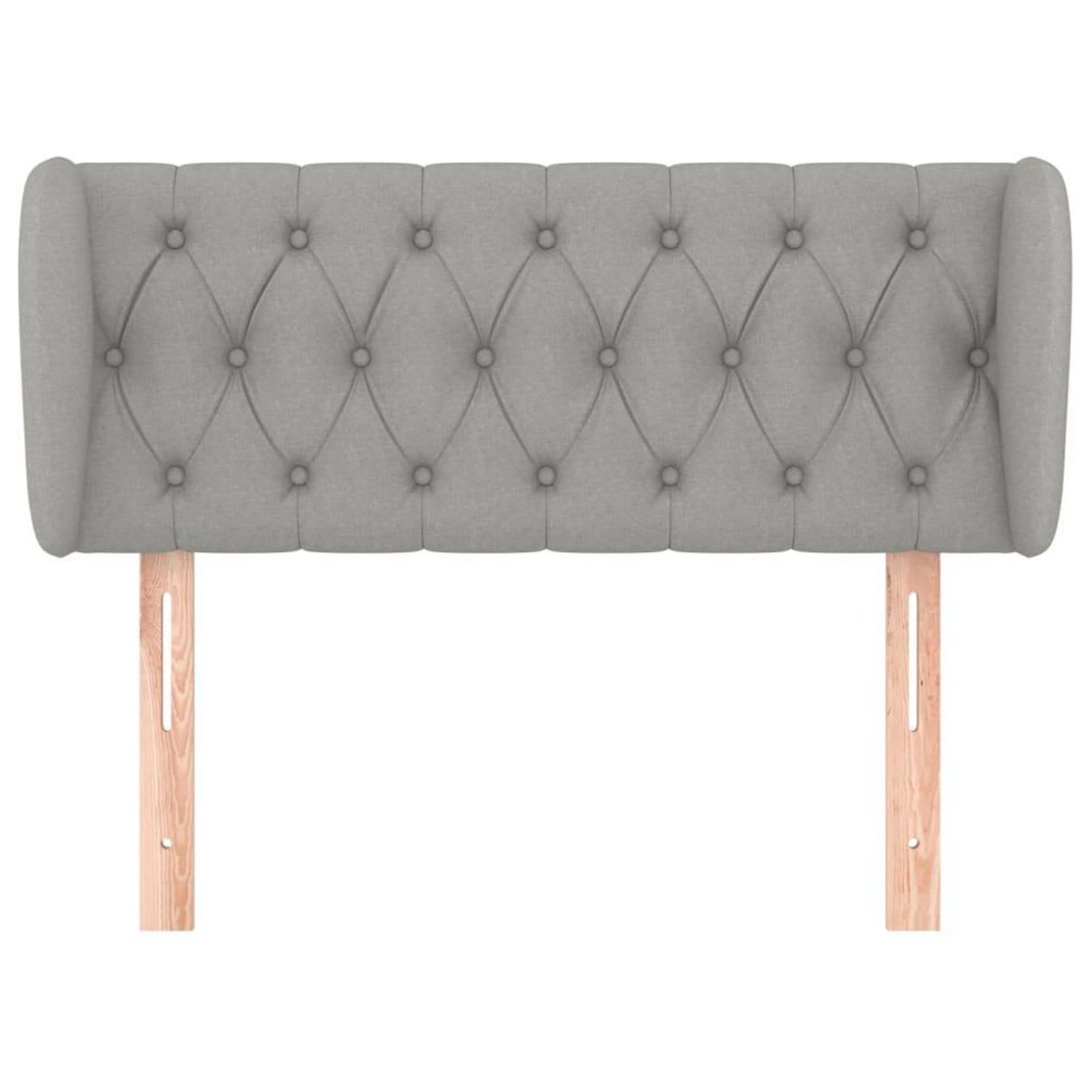 VIDAXL Tete de lit avec oreilles Gris clair 93x23x78/88 cm Tissu