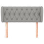 Voir la diapositive 3 : VIDAXL Tete de lit avec oreilles Gris clair 93x23x78/88 cm Tissu