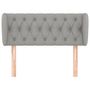 Voir la diapositive 3 : VIDAXL Tete de lit avec oreilles Gris clair 93x23x78/88 cm Tissu