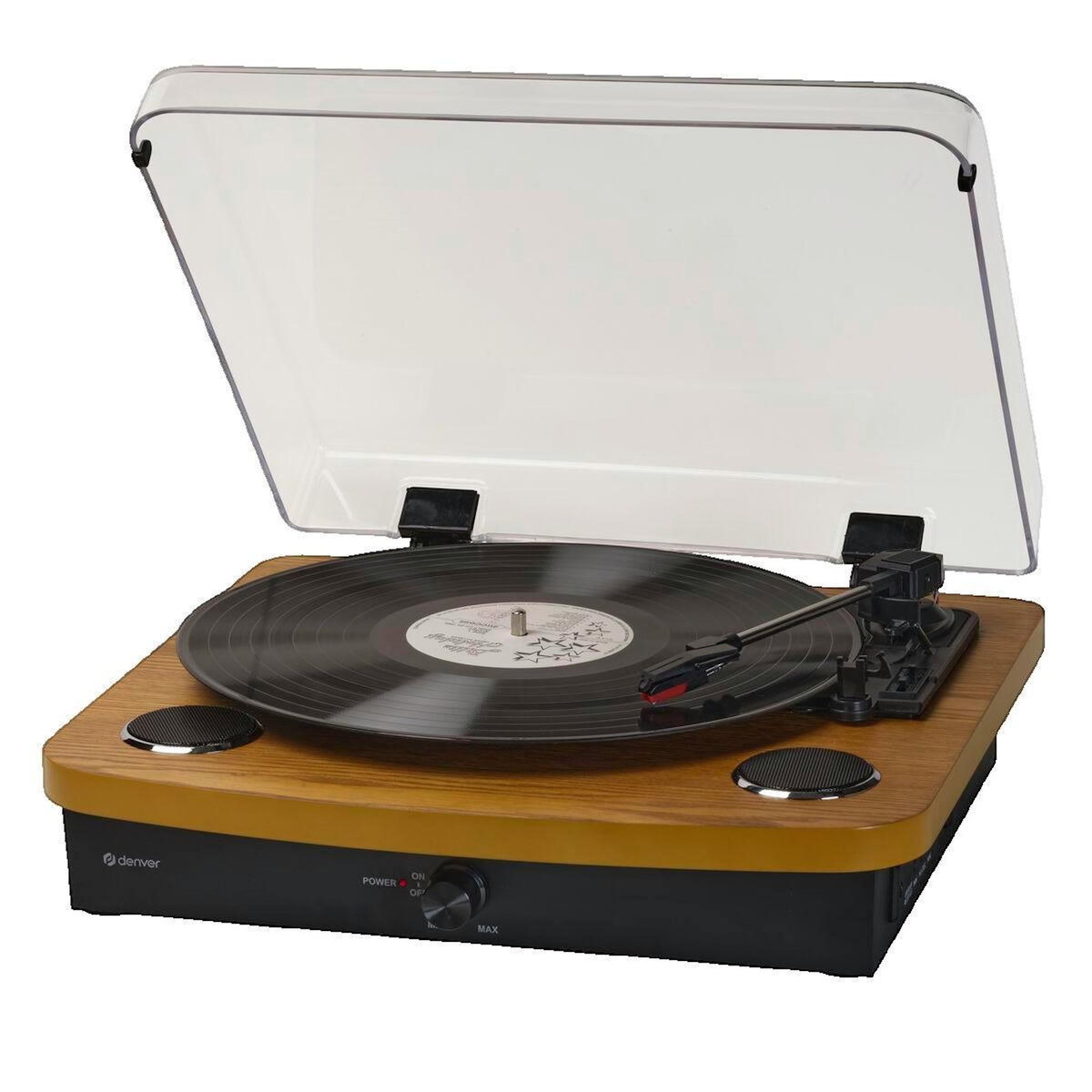 Denver Electronics Platine vinyle Denver Electronics VPL-230LW semi-automatique avec Bluetooth et USB