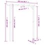 Voir la diapositive 6 : VIDAXL Pergola de jardin 205 x 40 x 203 cm Bois