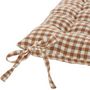 Voir la diapositive 2 : Paris Prix Galette de Chaise Vichy  Floral  38x38cm Marron