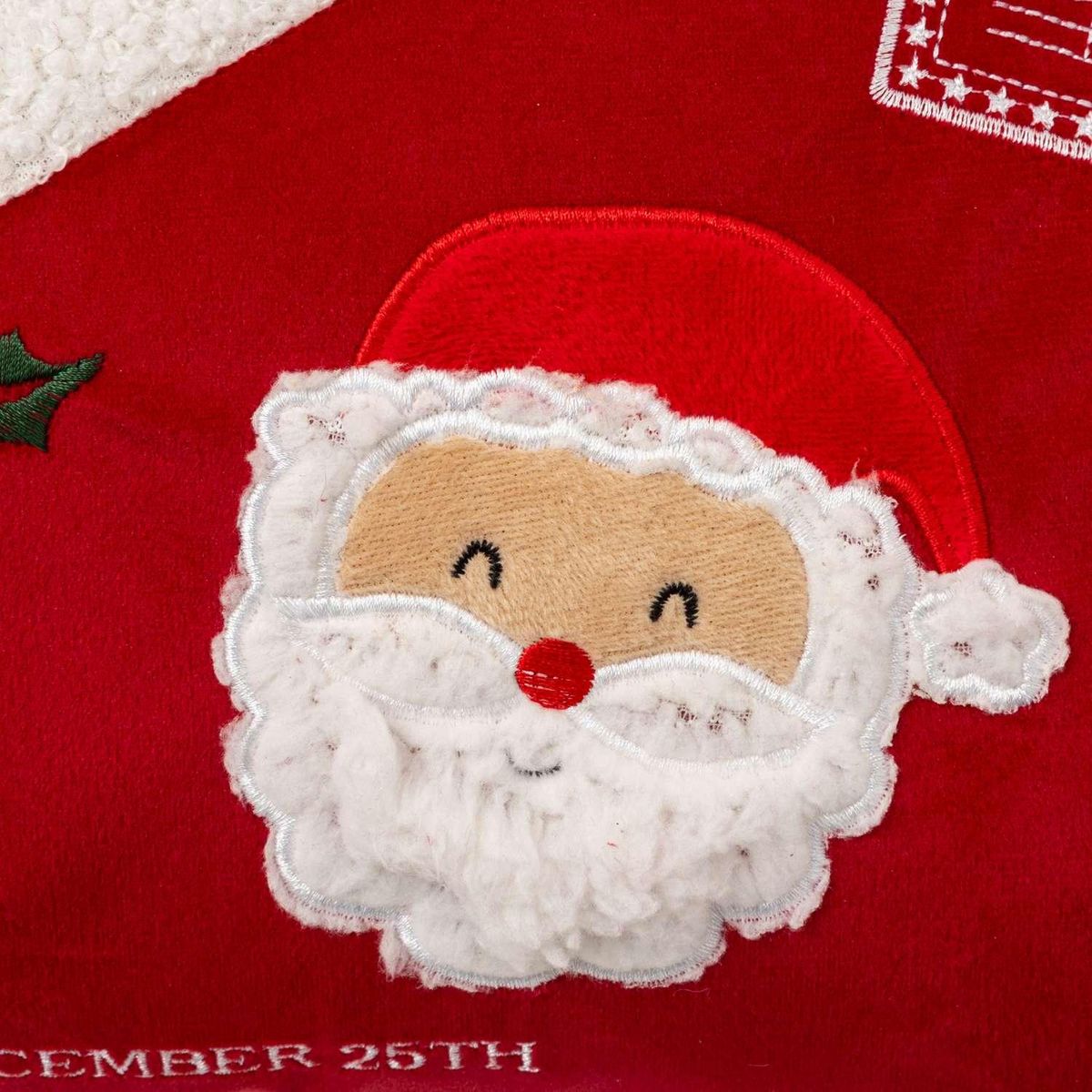 ATMOSPHERA Coussin lettre au Père Noël - 50 x 30 cm - Blanc et rouge