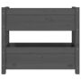 Voir la diapositive 5 : VIDAXL Jardiniere Gris 77x25x66 cm Bois massif de pin