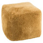 Voir la diapositive 1 : Paris Prix Pouf Carré Déco  Peau de Mouton  45cm Ocre
