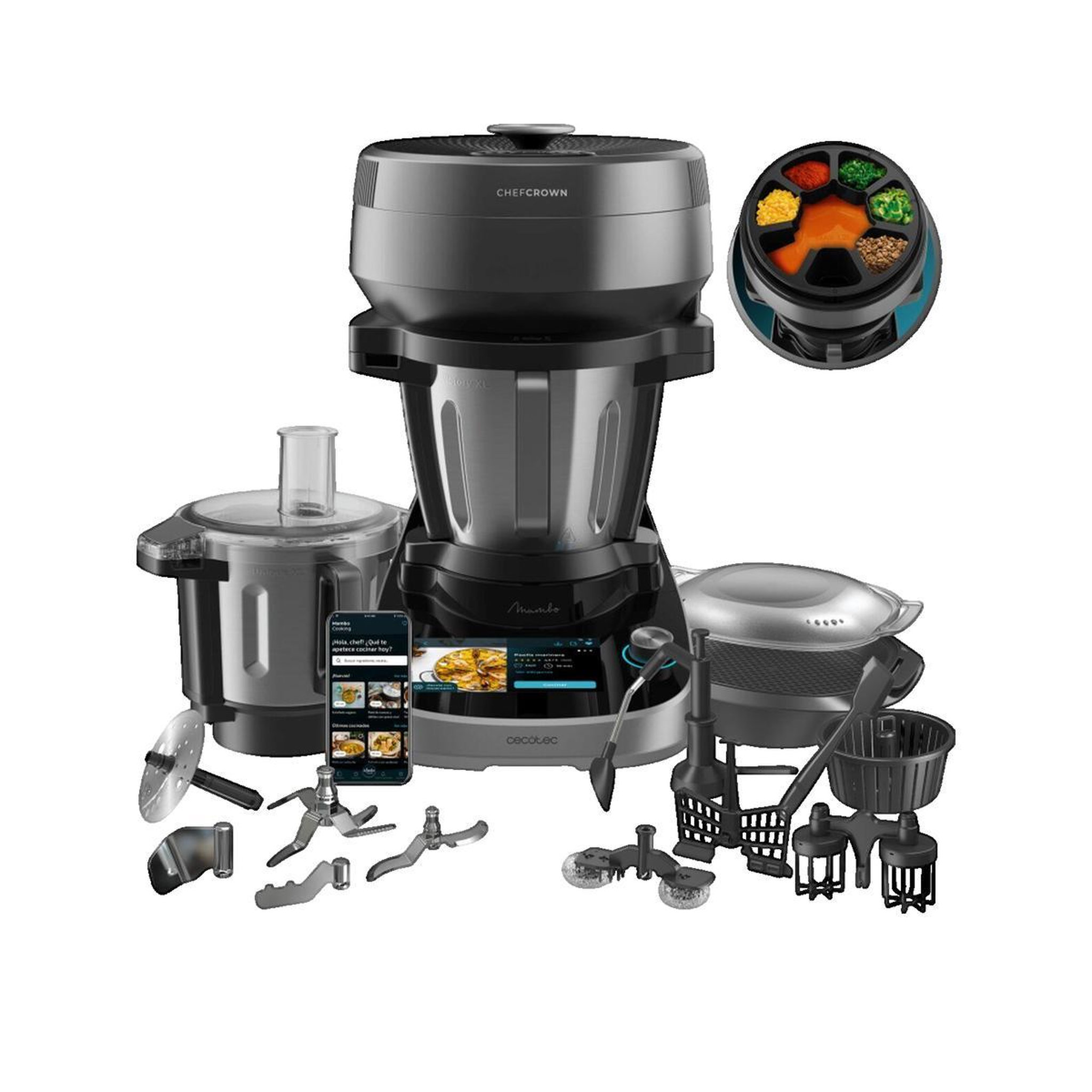 Voir la diapositive 1 : CECOTEC Robot multifonction Cecotec Mambo Noir
