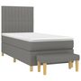 Voir la diapositive 3 : VIDAXL Sommier a lattes de lit avec matelas Gris fonce 80x200 cm Tissu
