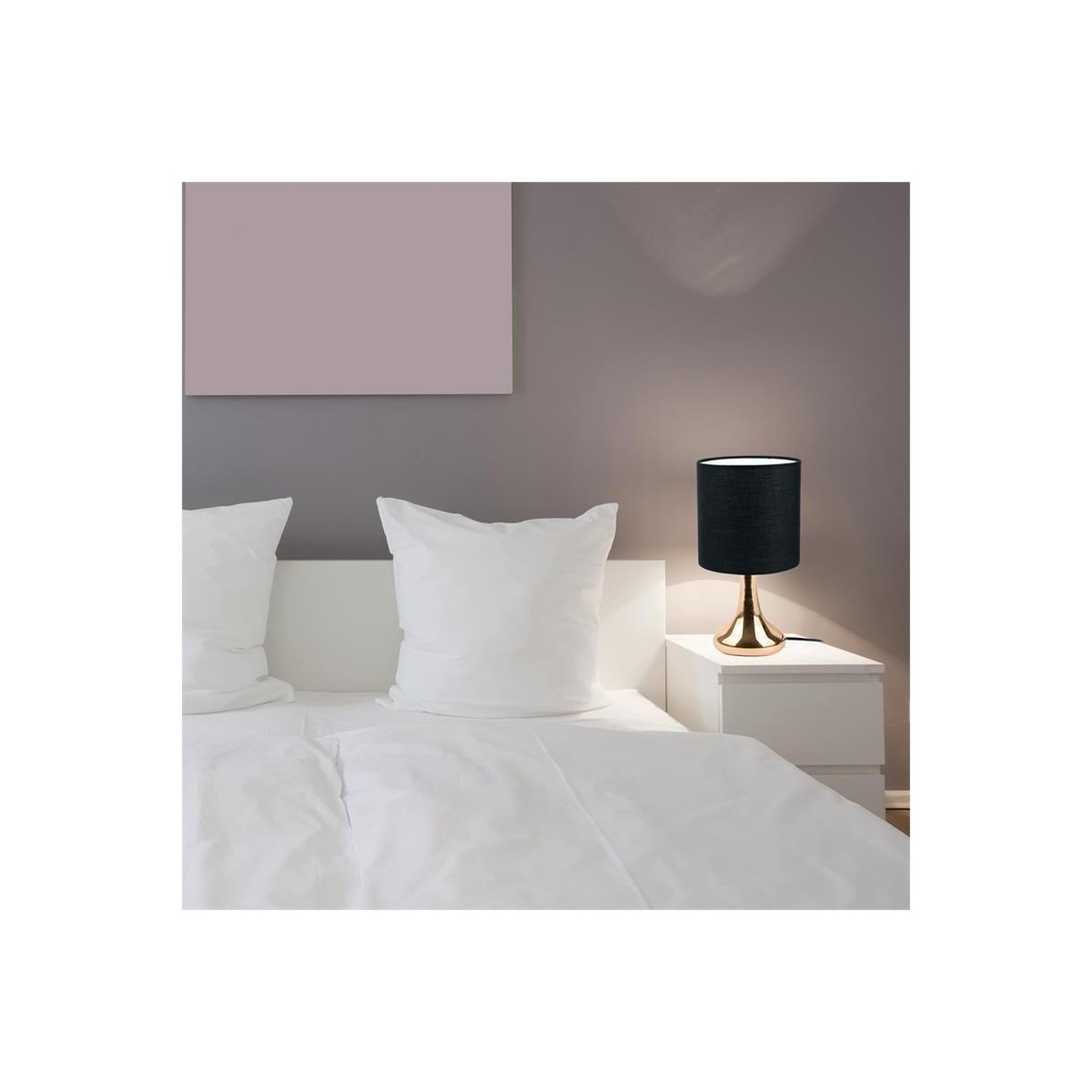 Voir la diapositive 4 : The Home Deco Factory Lampe à poser design  touch  32cm noir & or