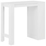 Voir la diapositive 3 : VIDAXL Table de bar avec etagere Blanc 110x50x103 cm