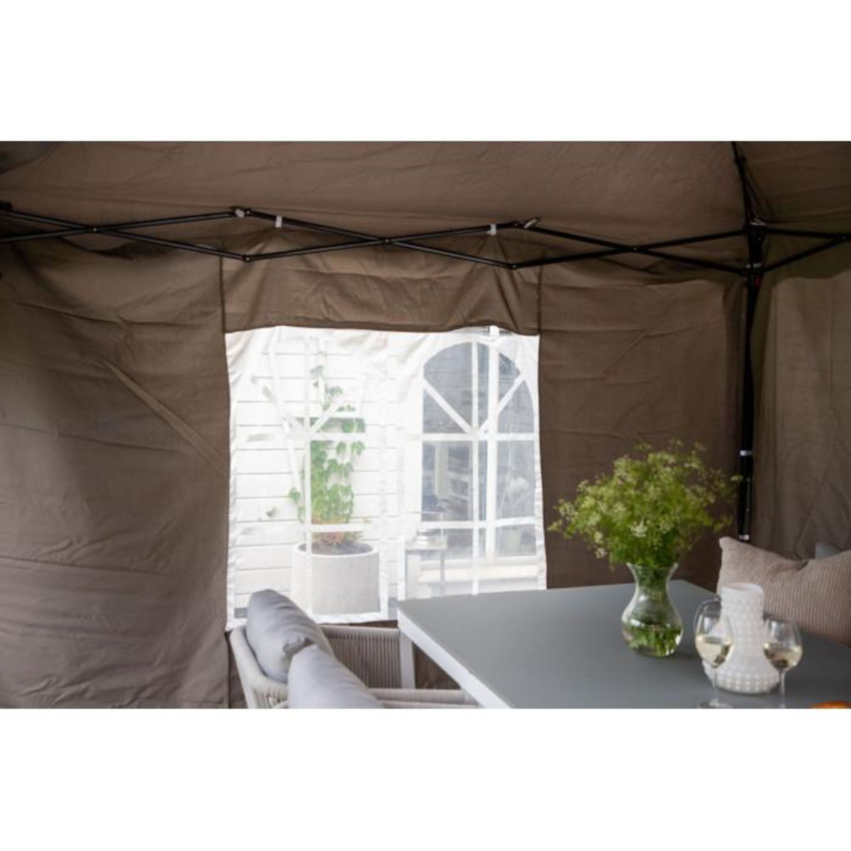 Paris Prix Pavillon en Tissu  Gazebo  295cm Marron