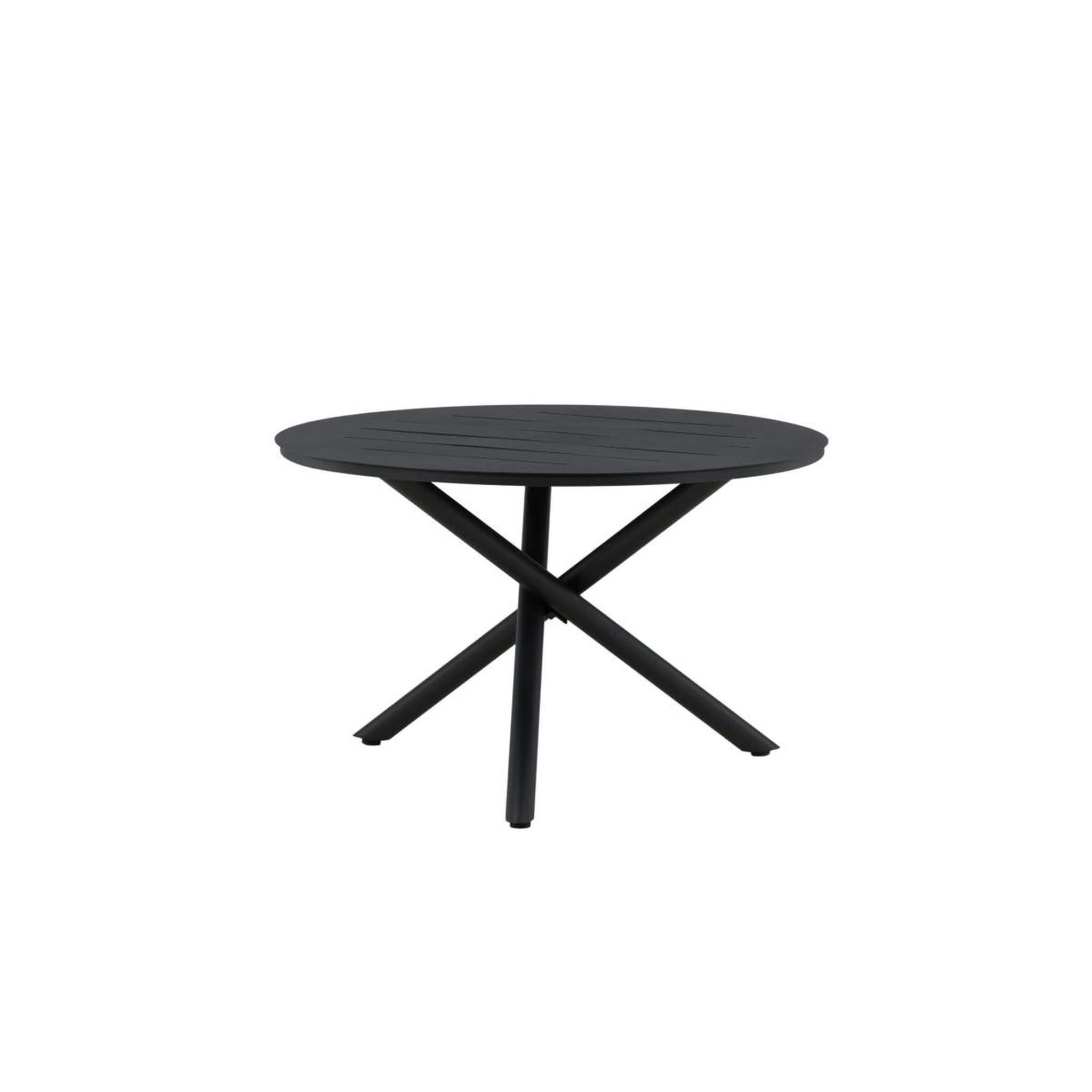 Voir la diapositive 2 : Paris Prix Table de Jardin Ronde  Alma  120cm Noir