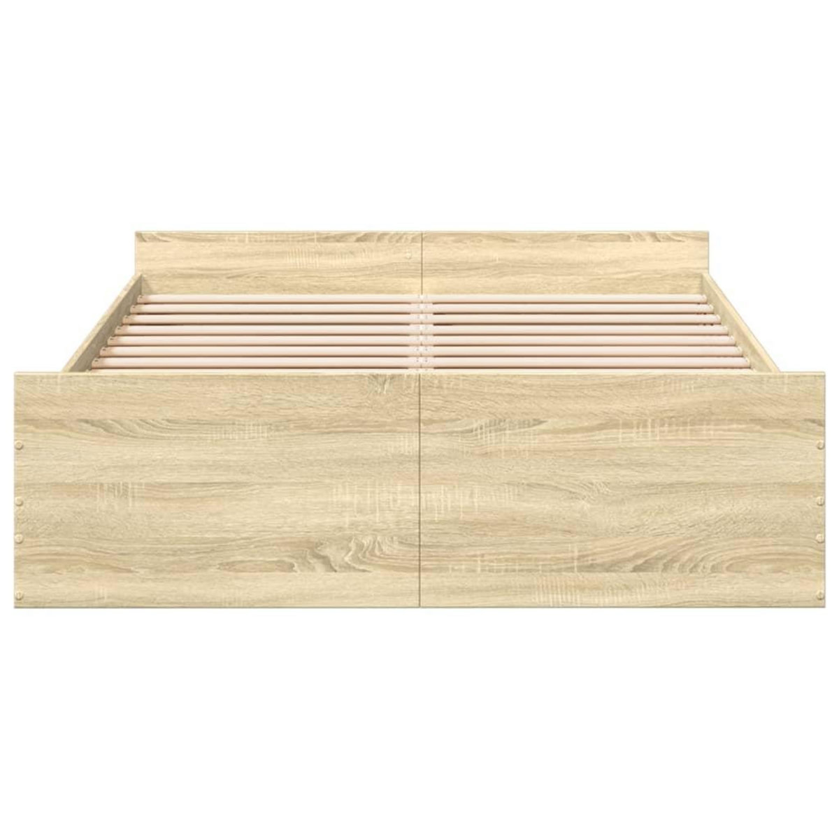 VIDAXL Cadre de lit avec tiroirs sans matelas chene sonoma 120x200 cm
