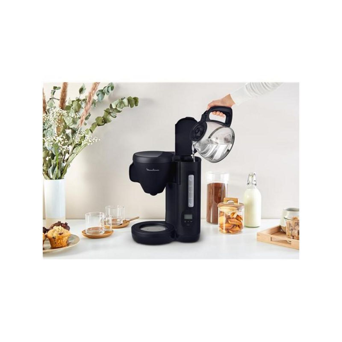 MOULINEX Cafetière filtre programmable 15 tasses 1000w bleu nuit - FG2M2810